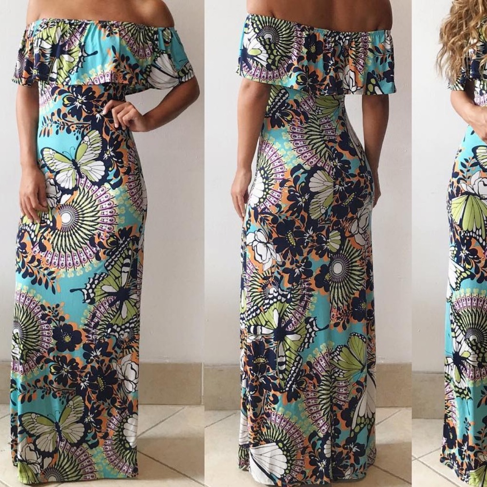 Butterfly Maxi Dress